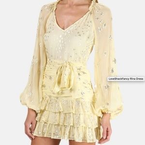 Love Shack Fancy Size 2 yellow dress